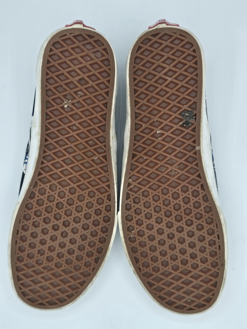 Vans Black Blue Skull Floral Classic Slip-On Skate Shoes - Picture 9 of 12